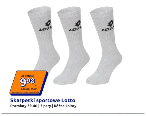 Skarpetki sportowe 3-pak Lotto promocja w Action