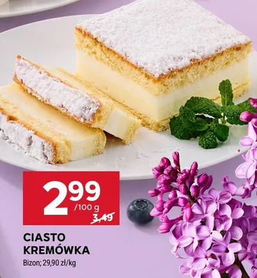 Ciasto kremówka Bizon promocja w Stokrotka