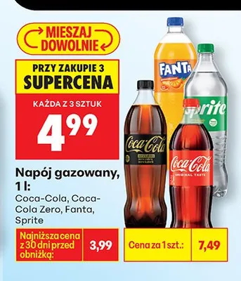 Napój gazowany Fanta 1 l promocja w Biedronka