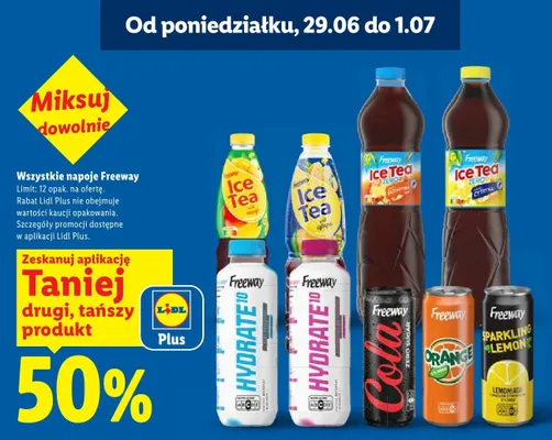 Napój Sparkling Lemon Freeway promocja w Lidl