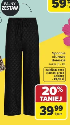 Spodnie ażurowe damskie promocja w Carrefour