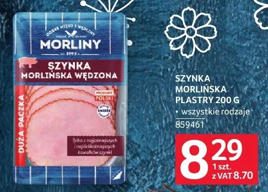 Szynka morlińska plastry 200 g promocja w Selgros