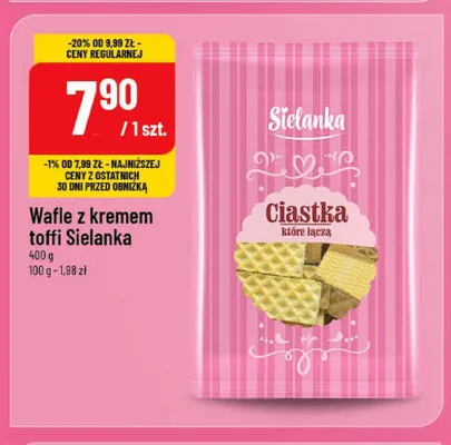 Wafle z kremem toffi Sielanka promocja w POLOmarket