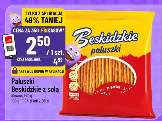 Paluszki Beskidzkie z solą promocja w POLOmarket