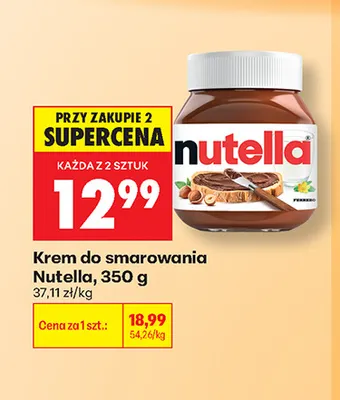 Krem do smarowania Nutella promocja w Biedronka