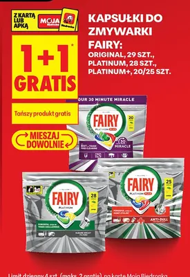 Kapsułki do zmywarki Platinum 1+1 GRATIS promocja w Biedronka