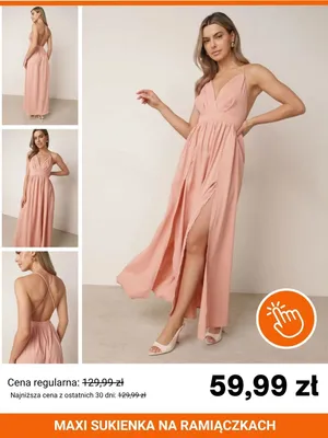 Sukienka maxi na ramiączkach Born2be promocja w Born2be