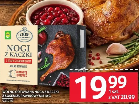 Noga z kaczki wolno gotowana z sosem żurawinowym promocja w Selgros