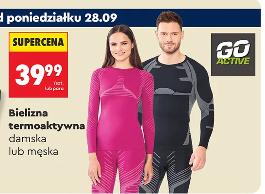 Bielizna termoaktywna damska Go Active promocja w Biedronka