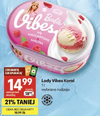 Lody vibes koral promocja w Delikatesy Centrum