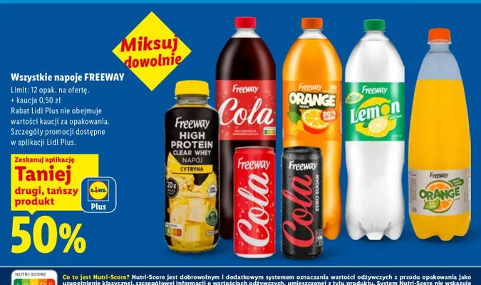Napoje Freeway promocja w Lidl