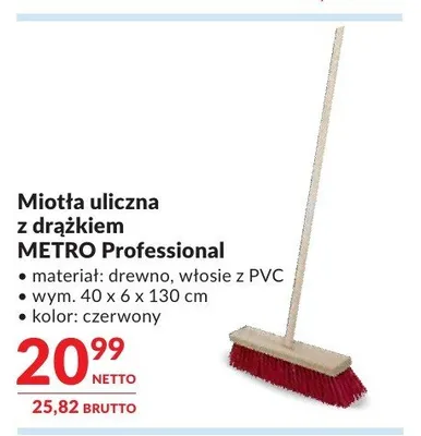 Miotła uliczna z drążkiem METRO Professional promocja w Makro