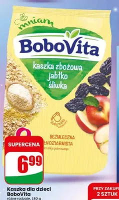 Kaszka dla dzieci BoboVita kaszka zbożowa jabłko śliwka promocja w Dino