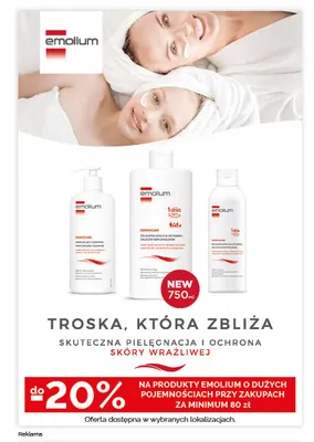 Produkty o dużych pojemnościach Emolium promocja w Ziko Dermo