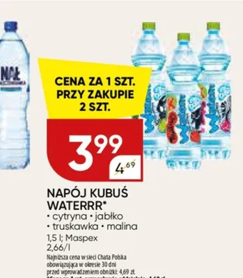Napój Kubuś Waterrr truskawka promocja w Chata Polska