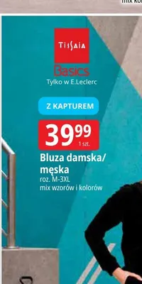 Bluza damska z kapturem Tissaia promocja w Leclerc