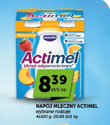 Napój mleczny Actimel 4-pak promocja w ABC