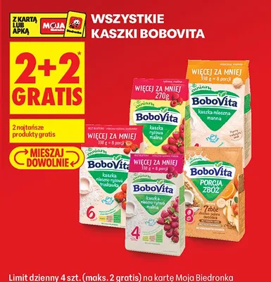 Kaszka ryżowa malina BoboVita promocja w Biedronka