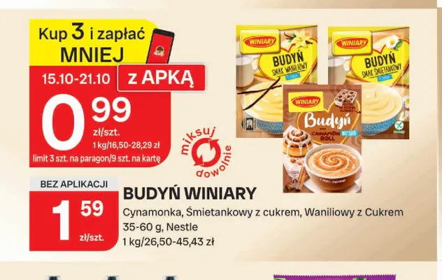 Budyń Winiary Cynamonka promocja w Chorten
