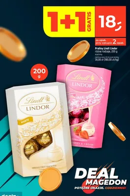 Praliny Lindor White różne rodzaje promocja w Dealz