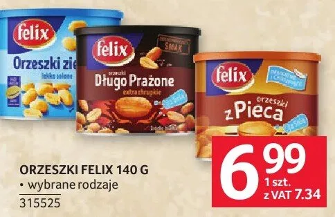 Orzeszki Felix 140g wybrane rodzaje promocja w Selgros