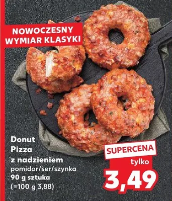 Donut Pizza z nadzieniem pomidor/ser/szynka promocja w Kaufland