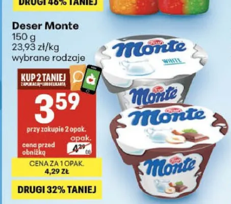 Deser Monte White promocja w Delikatesy Centrum