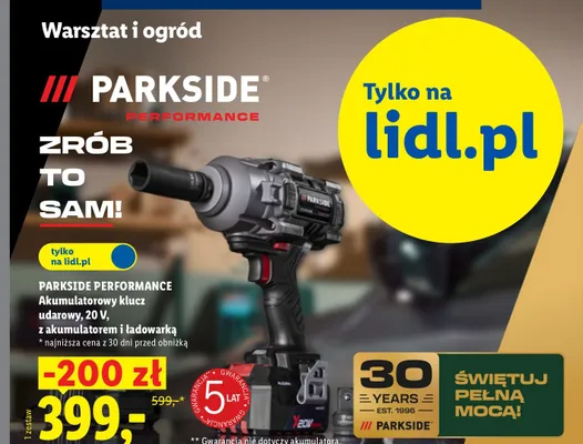 Akumulatorowy klucz udarowy Parkside Performance promocja w Lidl