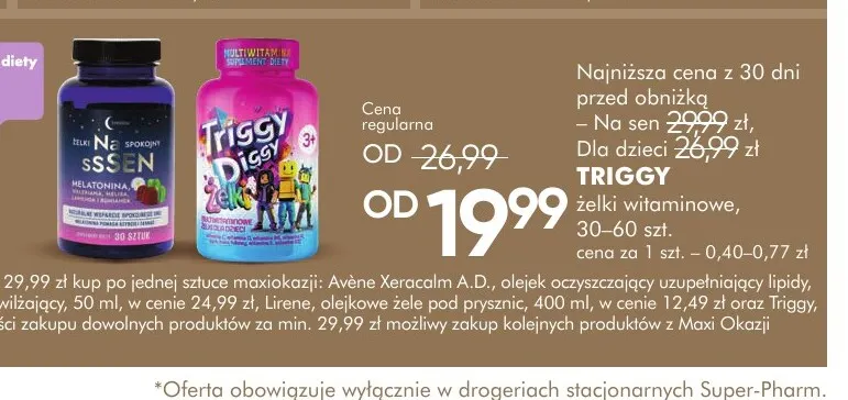 Żelki witaminowe dla dzieci Triggy promocja w Super-Pharm