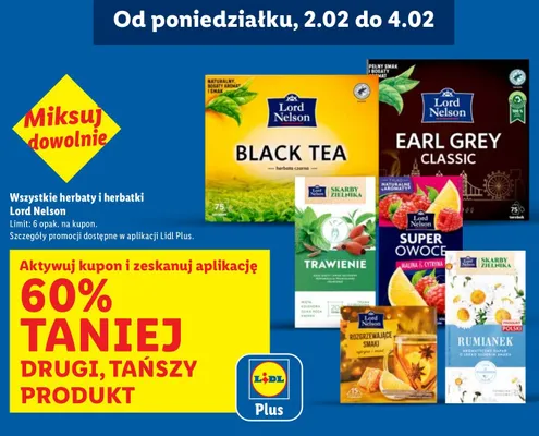 Herbata Lord Nelson Earl Grey Classic promocja w Lidl
