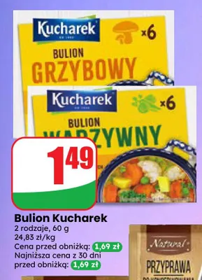 Bulion grzybowy Kucharek promocja w Dino
