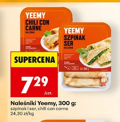 Naleśniki chili con carne Yeemy promocja w Biedronka