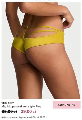 Majtki z paseczkami z tyłu Ring Victoria's Secret promocja w Victoria's Secret