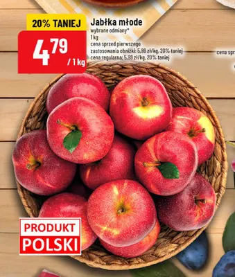 Jabłka młode promocja w POLOmarket