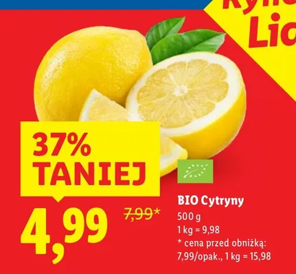 Cytryny BIO promocja w Lidl