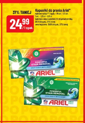 Kapsułki do prania Ariel Allin1 Pods Mountain Spring promocja w POLOmarket