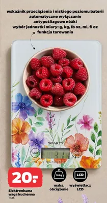 Elektroniczna waga kuchenna Smarty LCD 10kg promocja w Netto