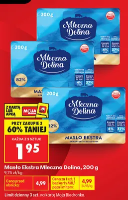 Masło Ekstra Mleczna Dolina promocja w Biedronka