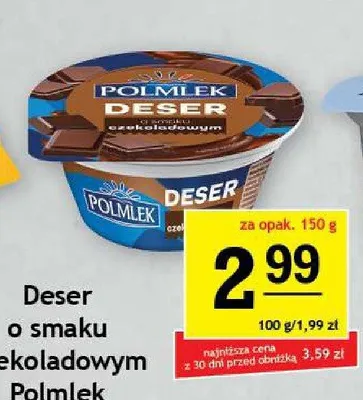 Deser o smaku czekoladowym Polmlek promocja w Gram Market