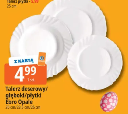Talerz deserowy/głęboki/płytki Ebro Opale promocja w Leclerc