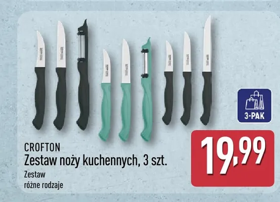 Zestaw noży kuchennych Crofton 3-pak promocja w Aldi