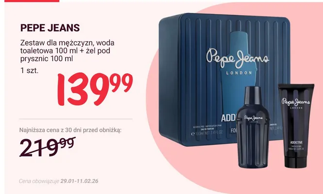 Zestaw dla mężczyzn, woda toaletowa 100ml + żel pod prysznic 100ml promocja w Rossmann