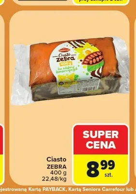 Ciasto Zebra Oskroba promocja w Carrefour