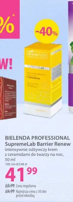 Krem intensywnie odżywczy z ceramidami do twarzy na noc Bielenda Professional SupremeLab Barrier Renew promocja w Hebe