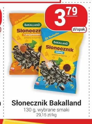Słonecznik solony Bakalland promocja w Delikatesy Sezam