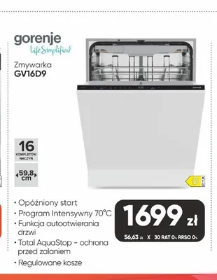 Zmywarka Gorenje GV16D9 promocja w Max Elektro