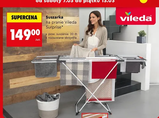 Suszarka na pranie Vileda Surprise promocja w Biedronka