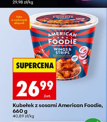 Kubełek z sosami American Foodie promocja w Biedronka