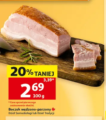 Boczek wędzono-parzony Auchan promocja w Auchan
