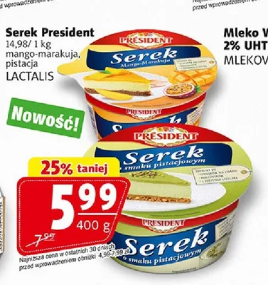 Serek President pistacja promocja w Prim Market